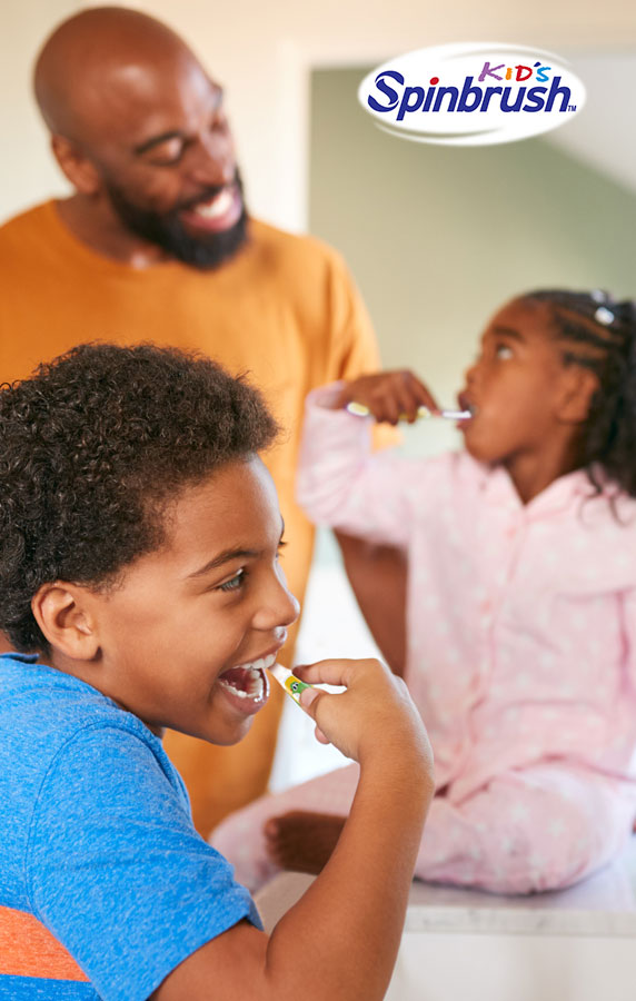 Kids Using Spinbrush toothbrushes